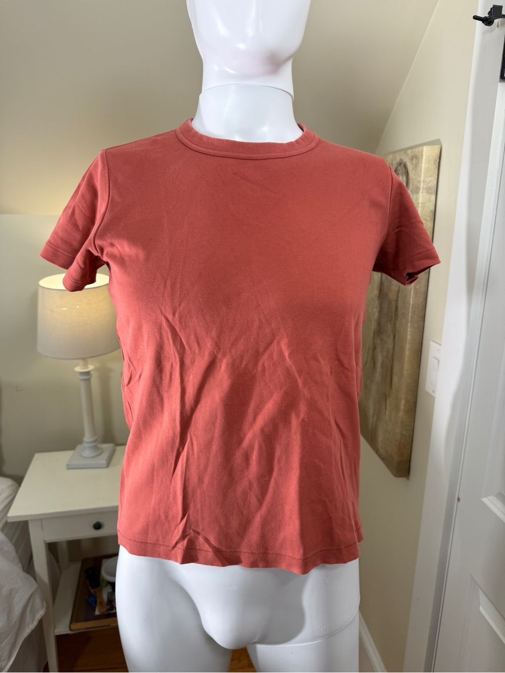 Uniqlo U Crew Neck T-Shirt Womens Medium Dusty Rose 100% Cotton Tee
